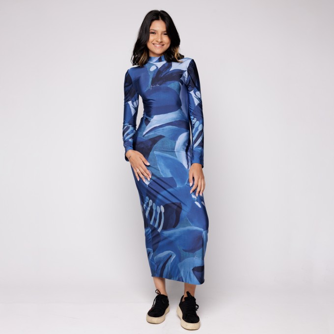 Vestido Midi Aquarela Floral