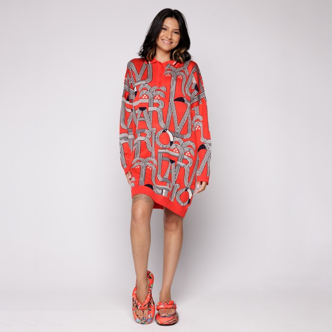 Vestido Polo Jacquard Logotuca