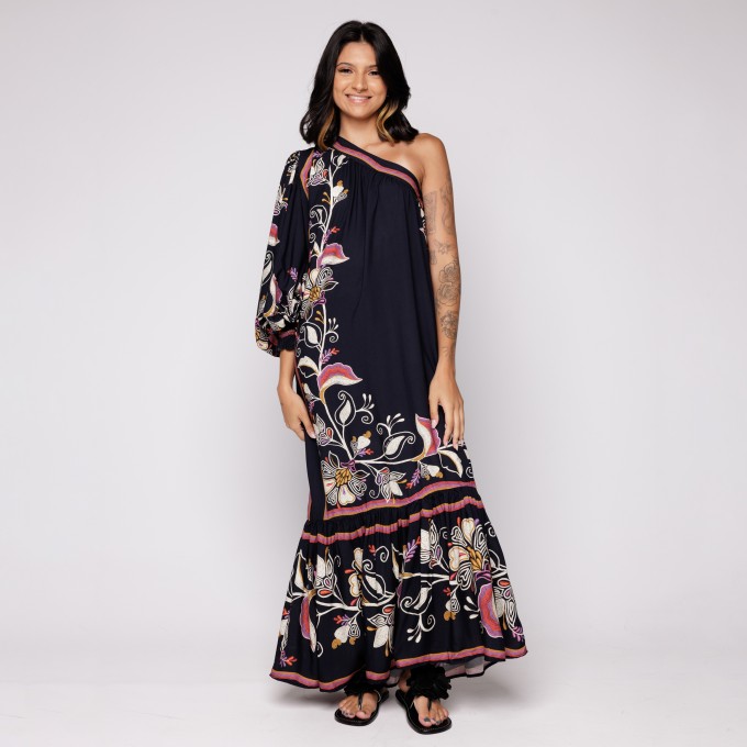 Vestido Ombro Só Lenço Lia