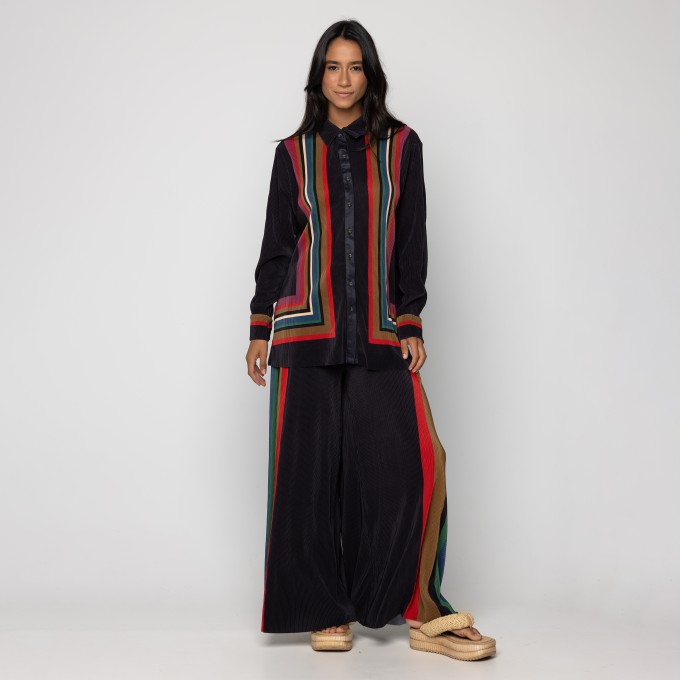 Camisa Plissada Listra Pipa