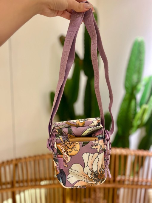 Bolsa Farm Fervo Romance Em Flor Roxa