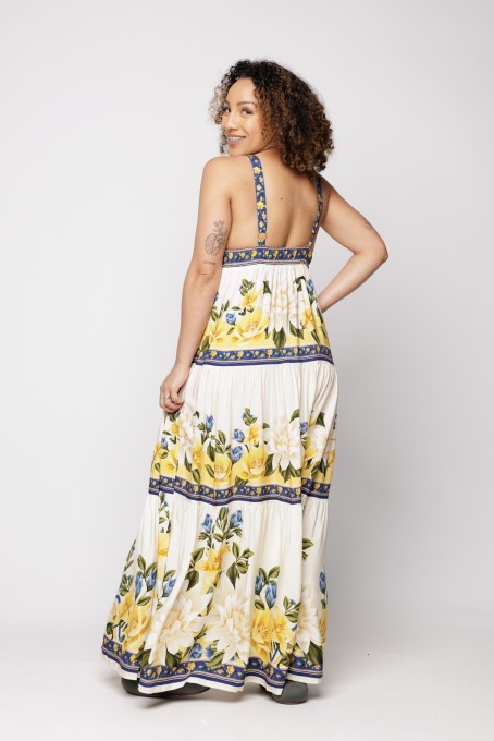 Vestido Longo Flor do Rio