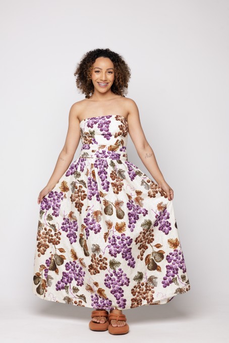 Vestido Laise Romance de Uva