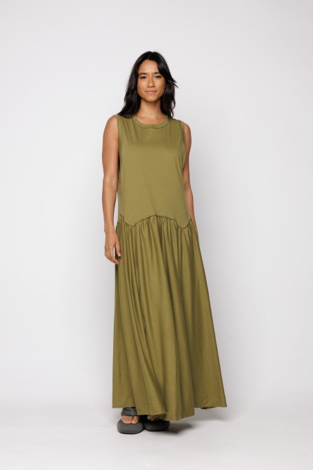 Vestido Regata Cropped Verde