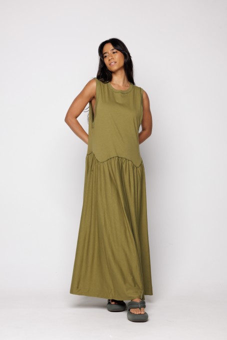 Vestido Regata Cropped Verde