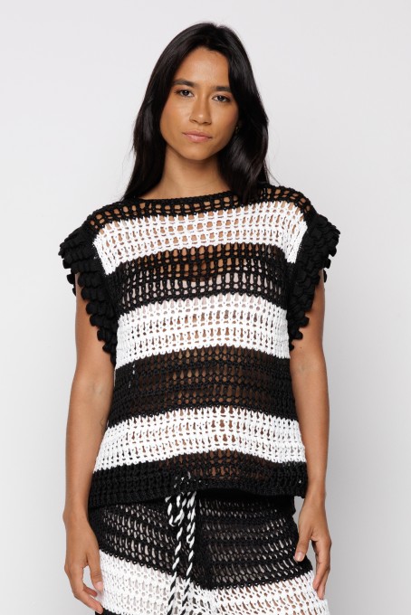 Colete Tricot Telado Listra