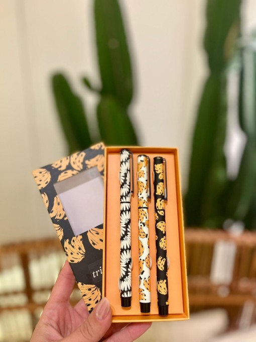 Trio de Canetas Anota Ai Bossa Banana