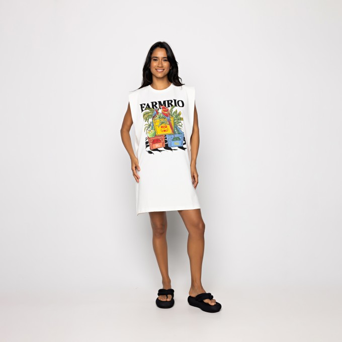 Vestido Curto Engradado