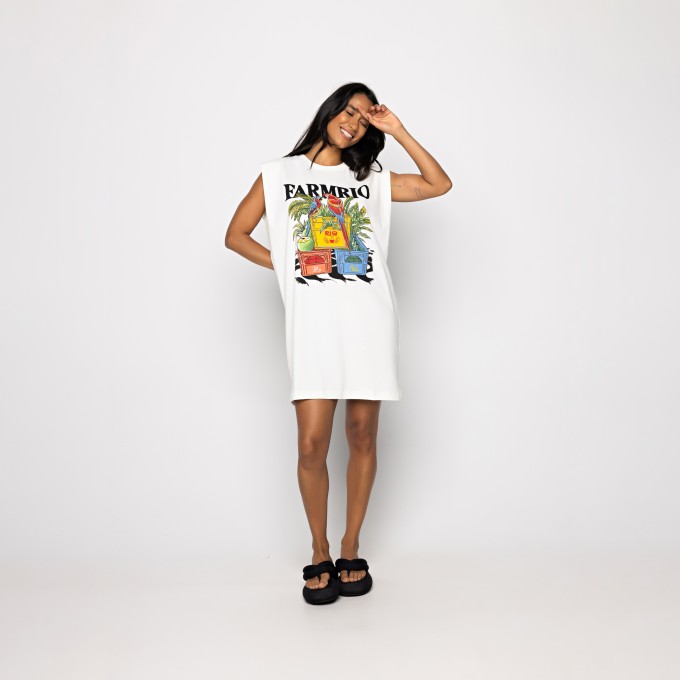 Vestido Curto Engradado