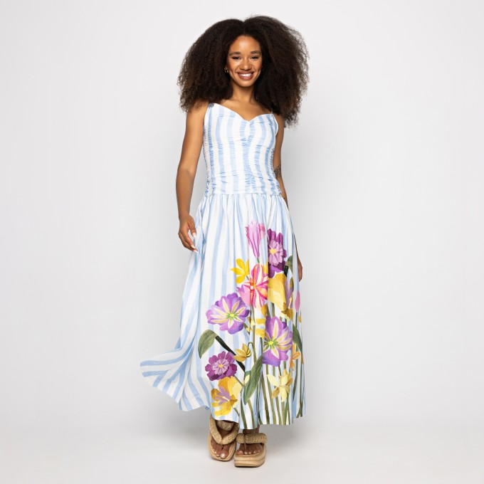 Vestido Longo Jardim Floral