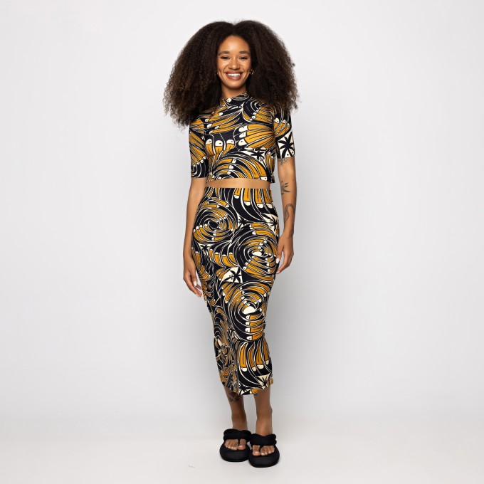 Blusa Cropped Leque de Tucano