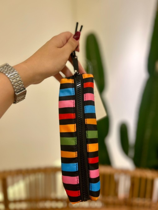 Mini Necessaire Farm Ora Bolas Striped Stripes