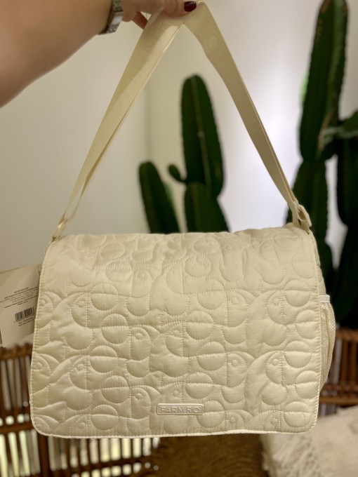 Bolsa Farm Brisa Lisos Puffer Off White