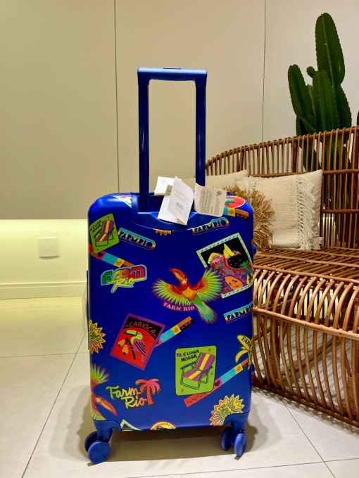 Mala Farm Me Leva Rígida M Patch Rio Azul