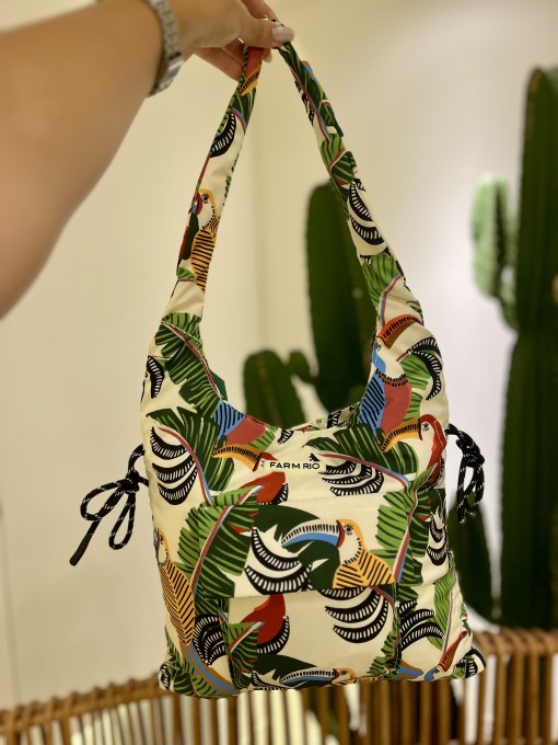 Bolsa Tropicana Tucanos e Folhagens