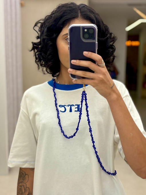 Corda de Celular Miçanga Olho Grego